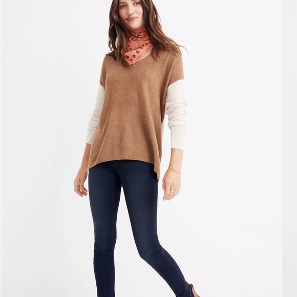 Madewell Sweaters - Madewell | Kimbrall Crewneck Colorblock Wool Blend Knit Sweater | Sz S